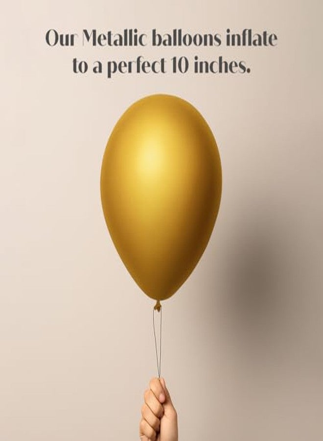 Just Party Metallic Balloons - Pack of 25 (Gold) - Image 4